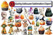 Quirky Halloween Sublimation Clipart, an Illustration by Design Market (Thumbnail 1 of 3)