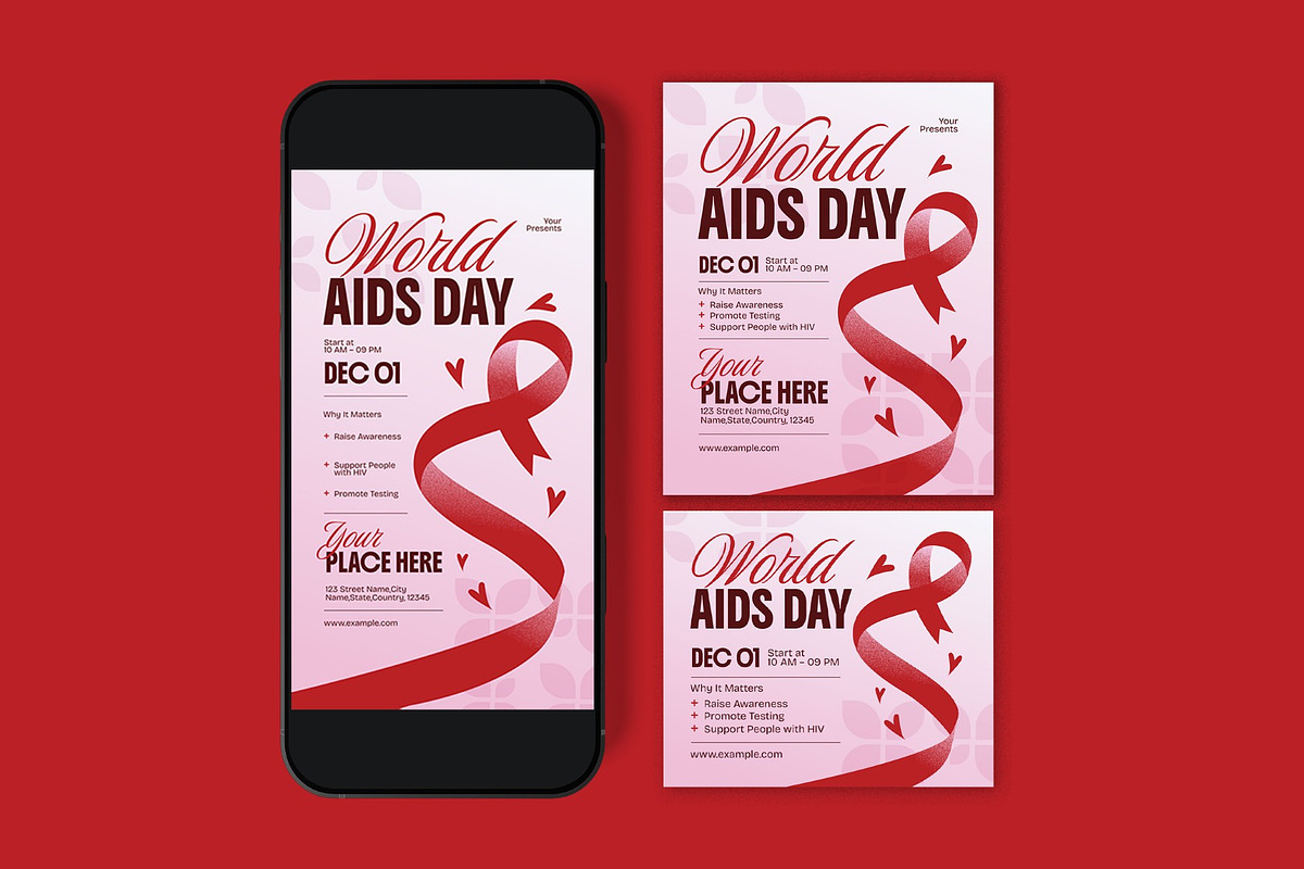 World Aids Day Flyer, a Flyer Template by graphicook (Photo 3 of 3)