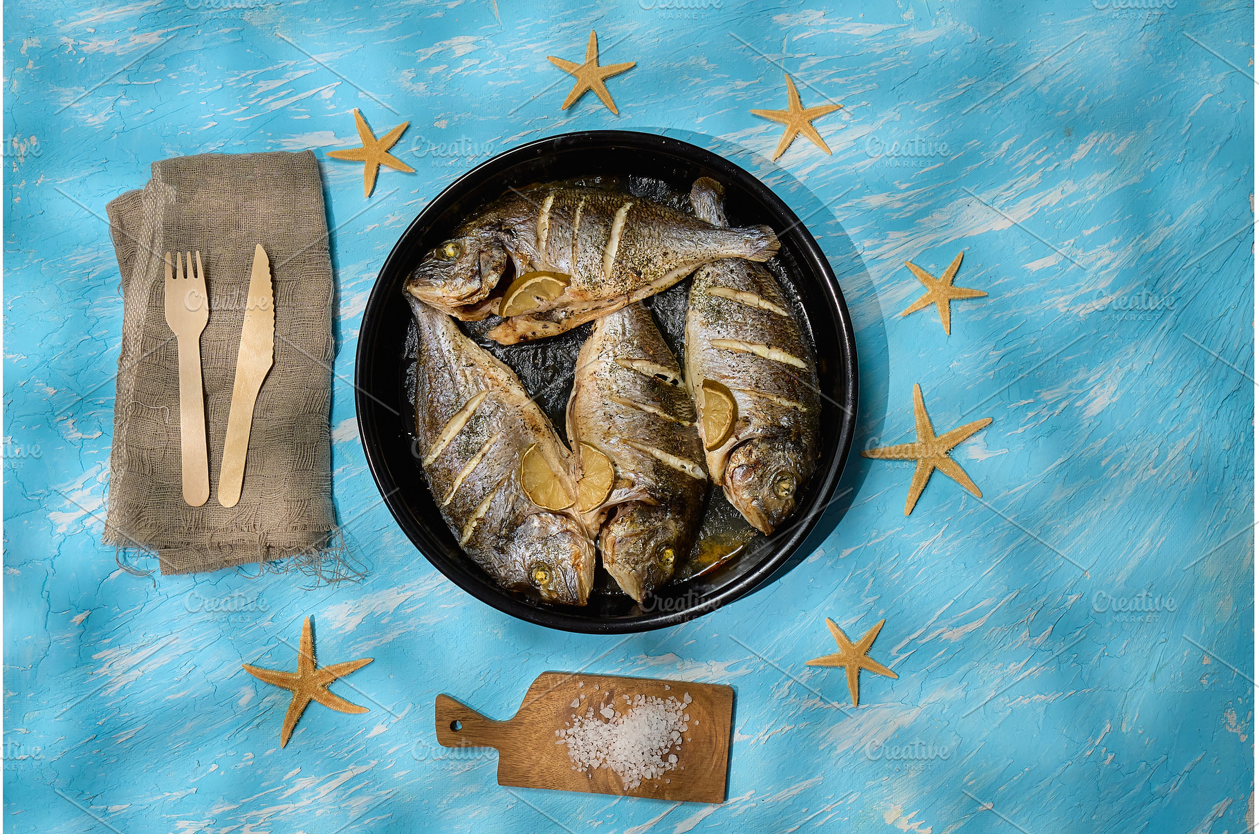 Freshly prepared dorado fish, a Food & Drink Photo by darksoul72