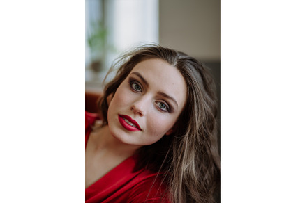 Portrait of young woman with evening, a Beauty & Fashion Photo by HalfPoint