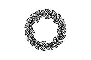 Leaf Laurel Wreath Frame Bundle, an Illustration by Gaye Art (Thumbnail 47 of 51)