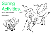 Spring Activities | Vector Drawings, a Person Illustration by teenyweenyday (Thumbnail 1 of 4)