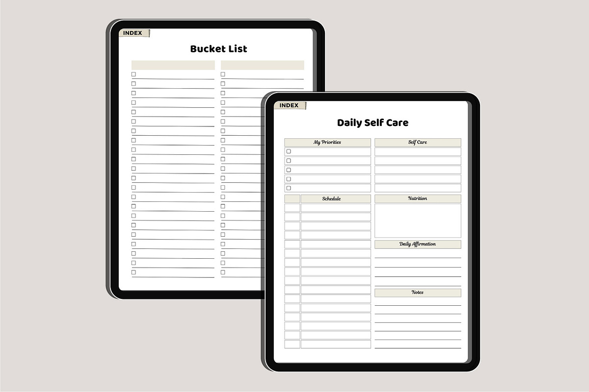 2025 That Girl Digital Planner Canva, a Stationery Template by Designmela01 (Photo 9 of 10)