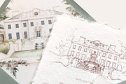 Swan House Atlanta - Watercolor, a Decorative Illustration by Blushed Design by Katrina (Thumbnail 3 of 3)