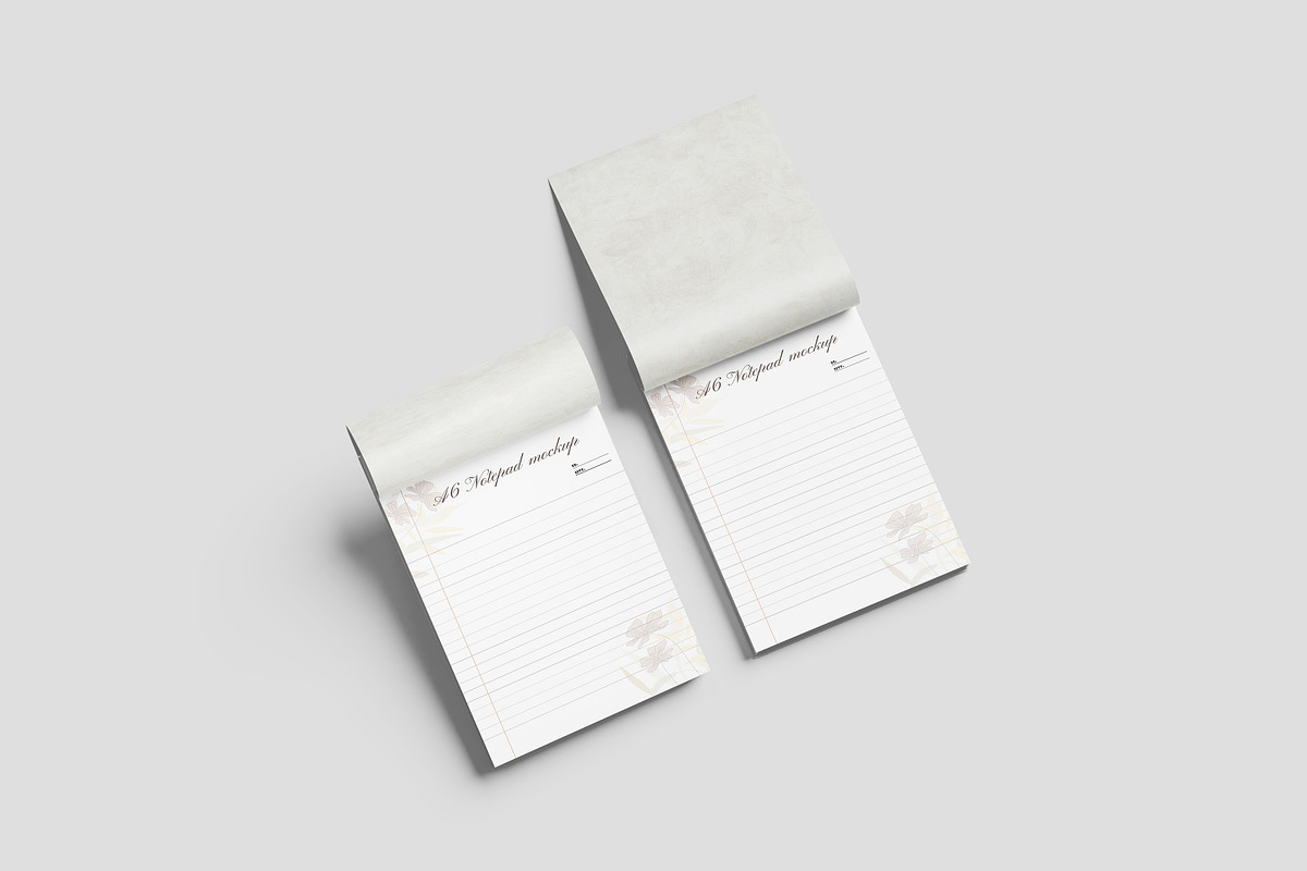 A6 NOTEPAD MOCKUP, a Print Template by NyakBiett (Photo 9 of 11)