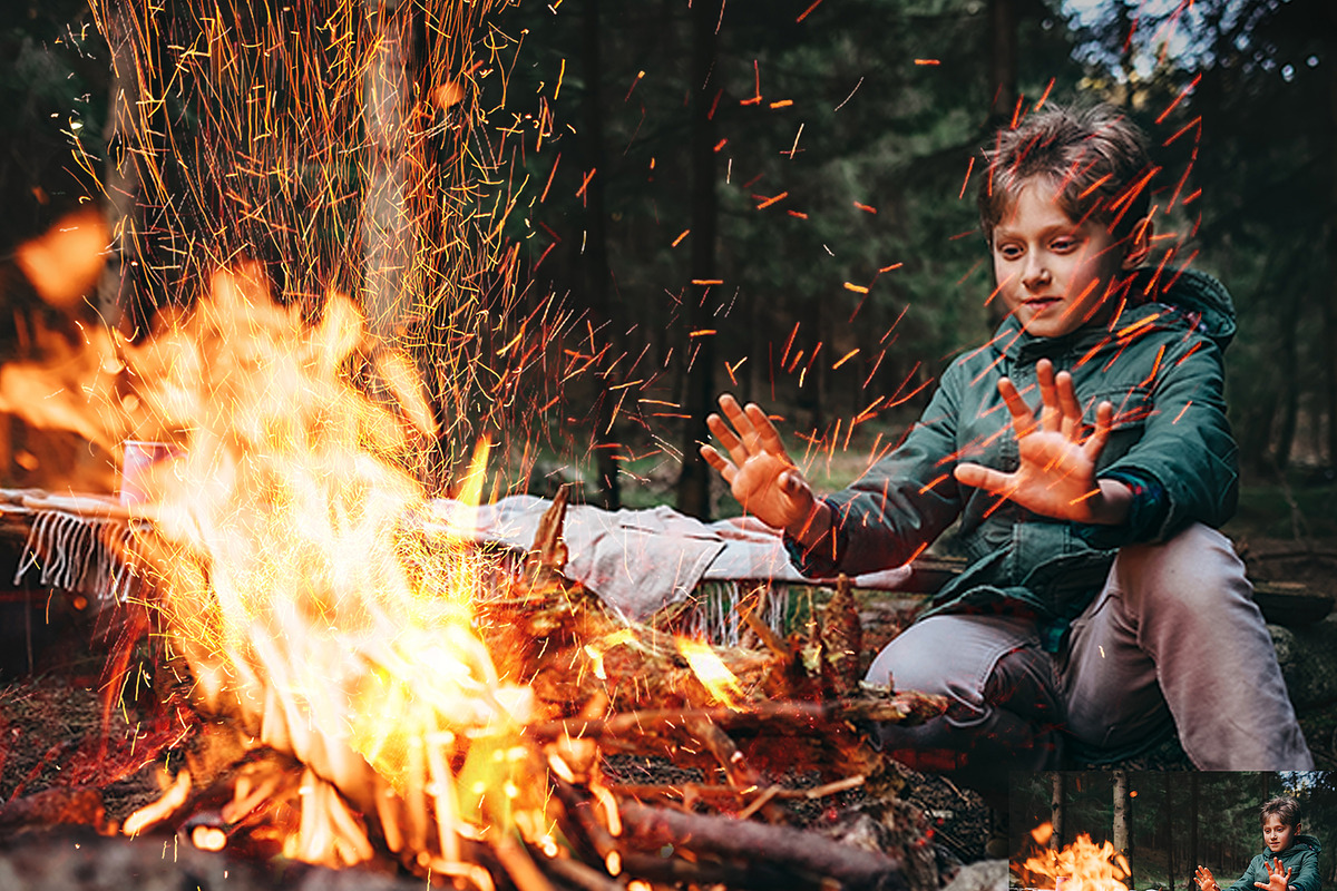 47 Campfire Spark Photo Overlays, an Action Add-On by PhotoEffects.Store (Photo 6 of 7)