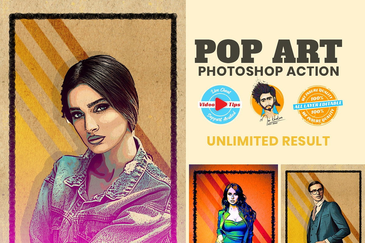 Pop Art Photoshop Action, a Preset Add-On by MRI STUDIO (Photo 1 of 16)