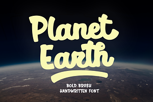 Planet Earth, a Script Font by Larin Type Co.