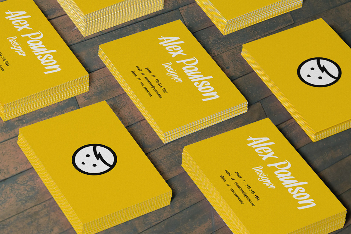 Bright Bold Business Card Design 013, a Business Card Template by Nonaglyph Design (Photo 2 of 5)