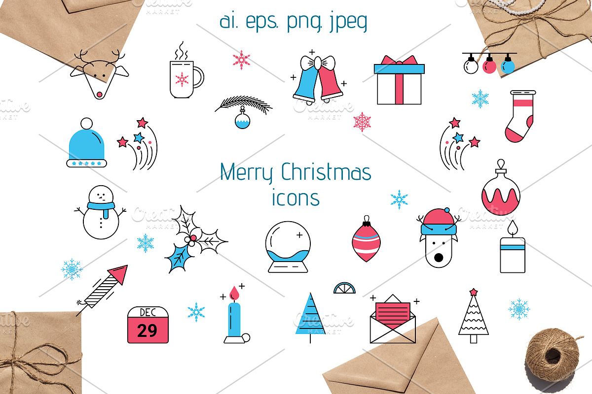 Christmas Icons & Seamless Patterns, an Outline Icon by Iryna Danyliuk (Photo 3 of 4)