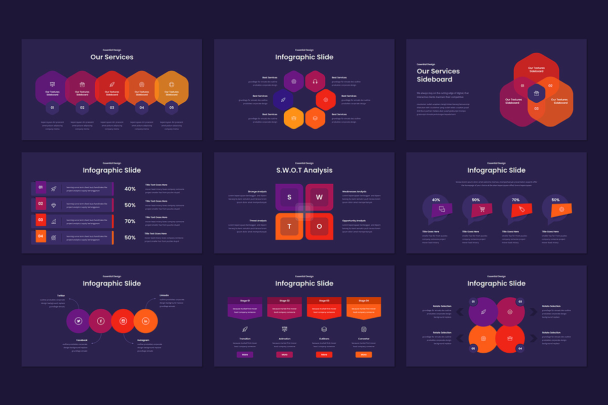HEXA Presentation Template Design, a Presentation Template by Rocketstill (Photo 11 of 16)
