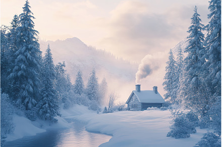 Snowy winter landscape with a, a Nature Photo by Lermont51