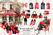 Black Friday's Black & Red Clipart, an Illustration by NadiaTheronArt (Thumbnail 1 of 5)