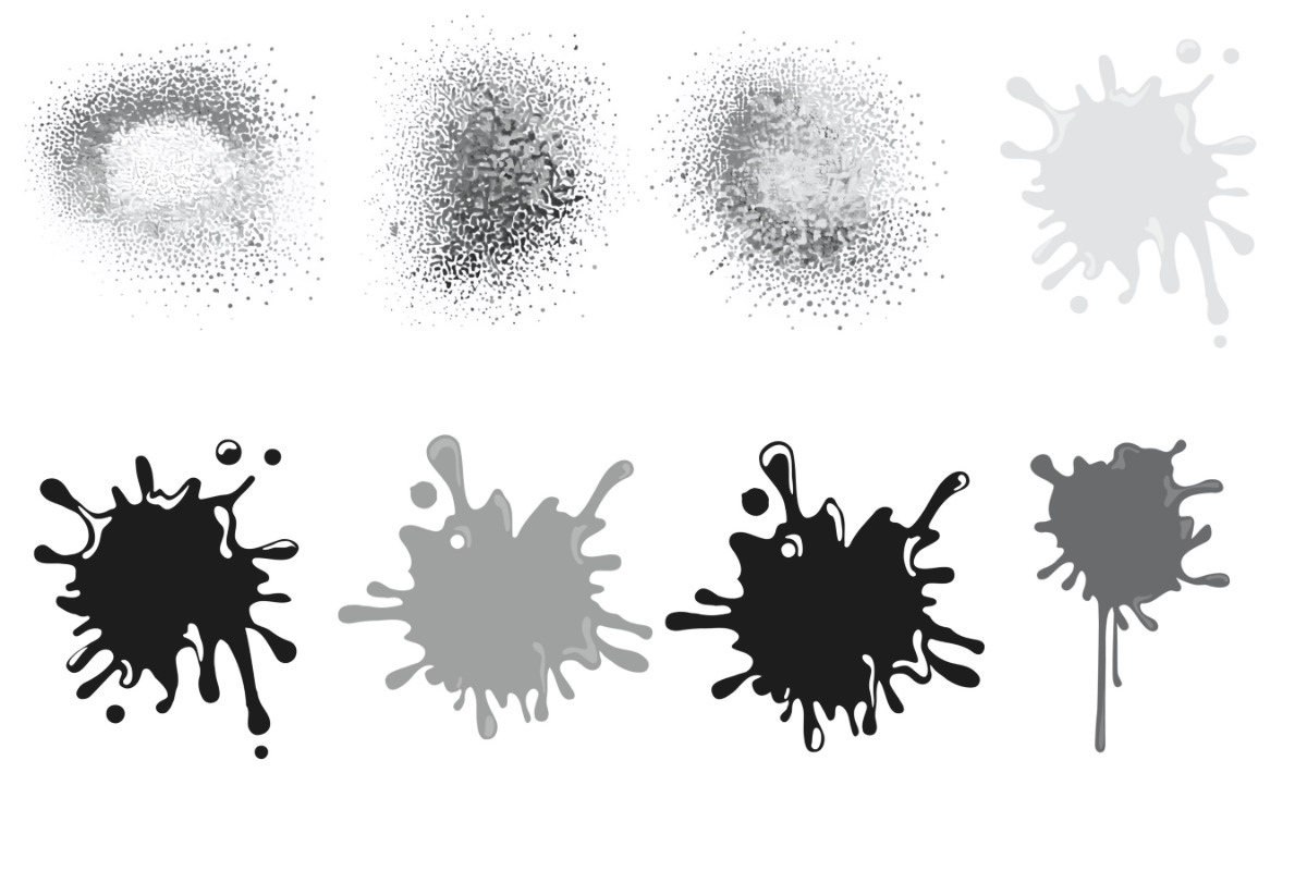 Splash Splatter Marks Set 4 Stamps, a Brush Add-On by Disasterology Ink (Photo 8 of 9)