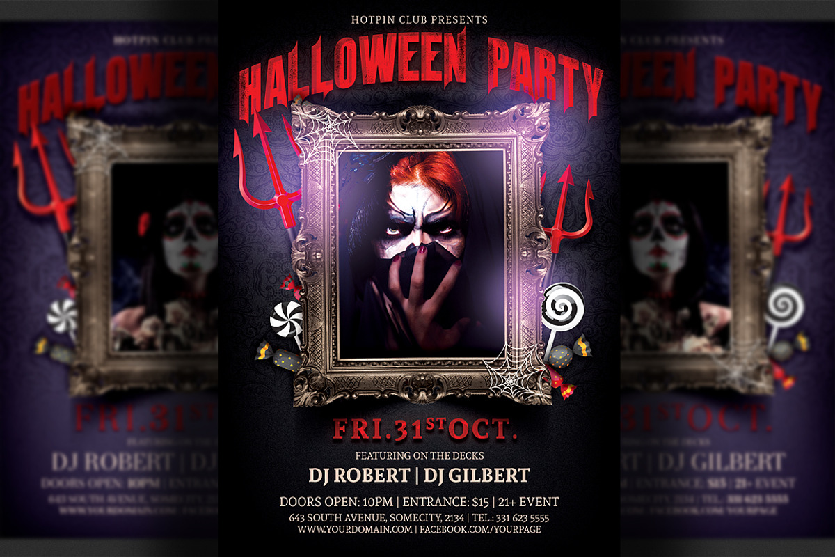 Halloween Party Flyer Template, a Flyer Template by Hotpin