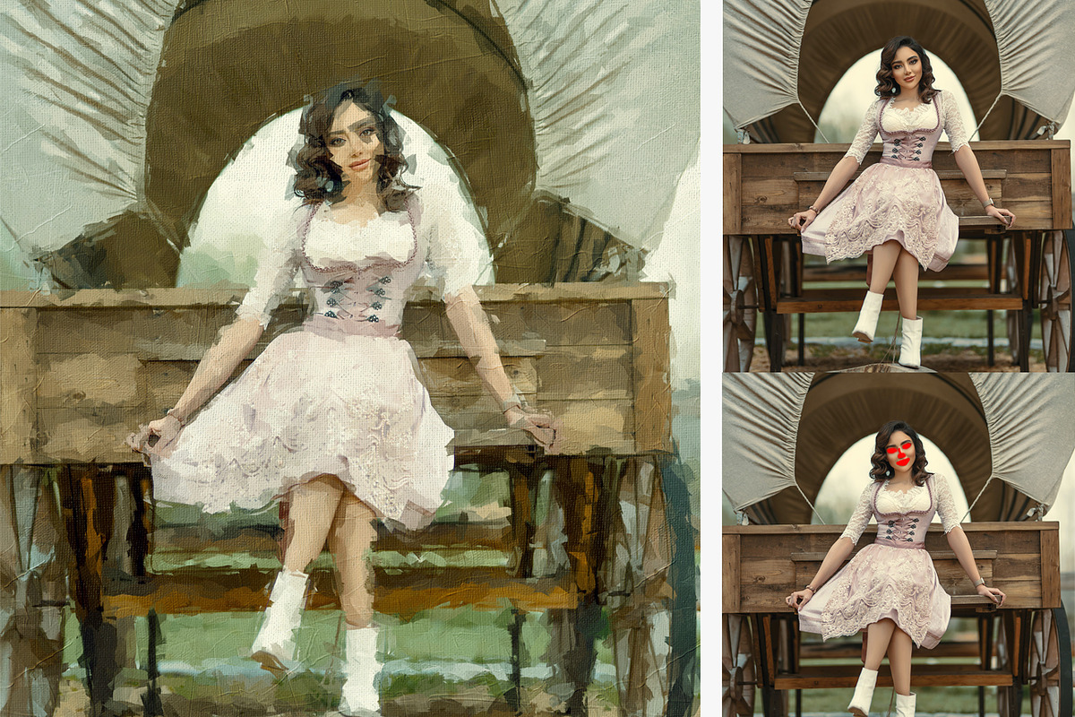 Canvas Oil Painting, an Action Add-On by MRI STUDIO (Photo 6 of 16)