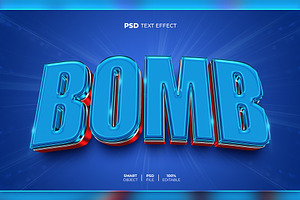 Bomb 3D Editable Text Effect