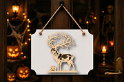 Halloween Deer Laser Cut File, a Work Illustration by Digital Artistic99 (Thumbnail 4 of 4)