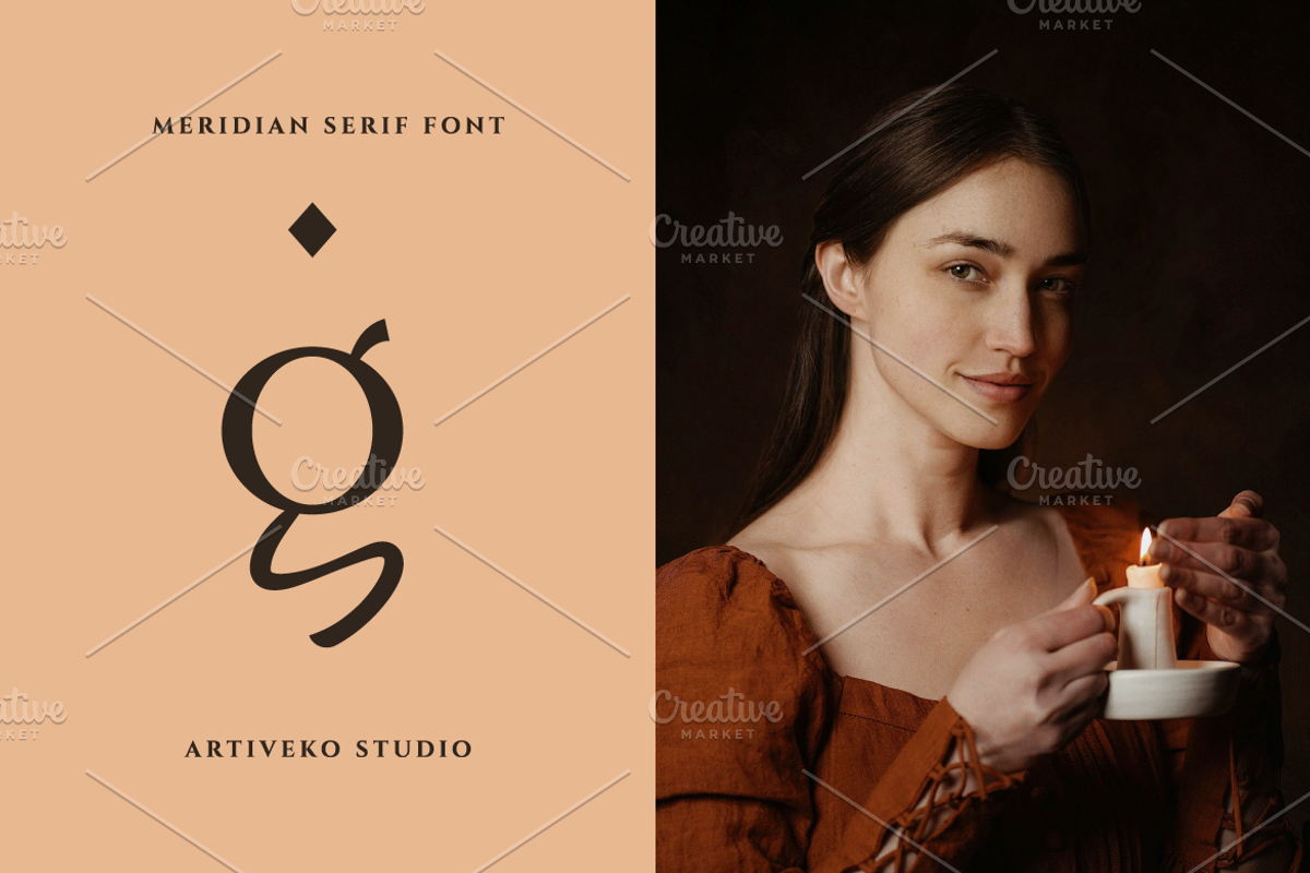 Meridian Premium Serif Font, a Serif Font by Artiveko (Photo 5 of 11)