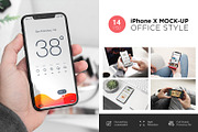 iPhone X Mock-Up's, an iPhone Mockup by Dikarte.Store (Thumbnail 1 of 14)