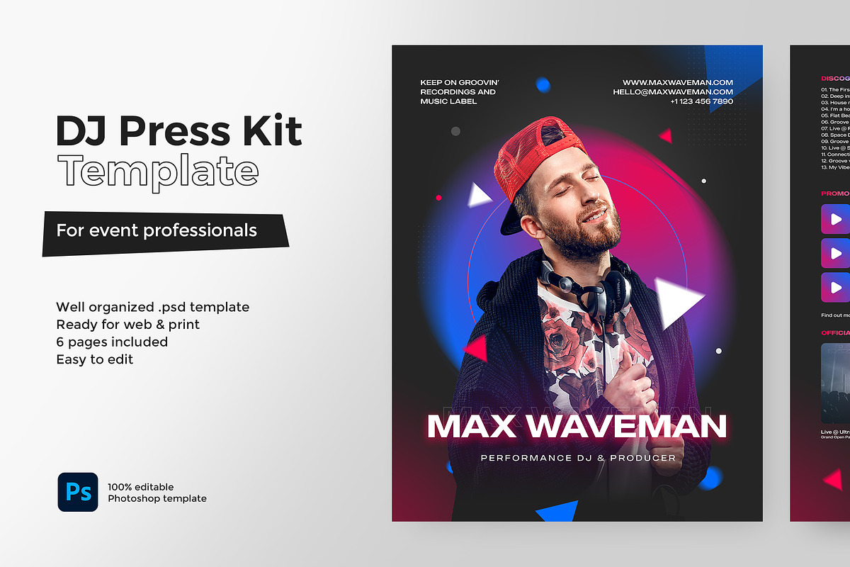 DJ Press Kit Template EPK