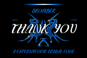 Dromber - Experimental Tribal Font, a Sans Serif Font by Drizy (Thumbnail 10 of 10)