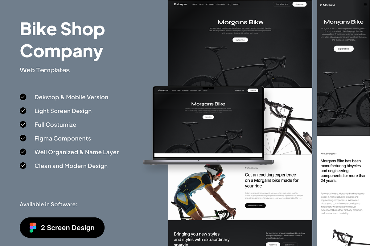 Morgans - Bike Shop Landing Page, a Landing Page Template by SundayWorkTeam (Photo 1 of 4)