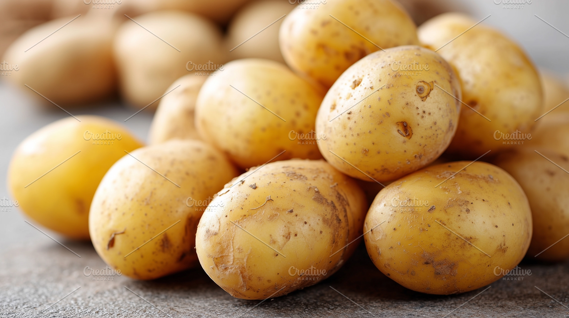Pile of fresh raw potatoes, a Food & Drink Photo by MistyDay