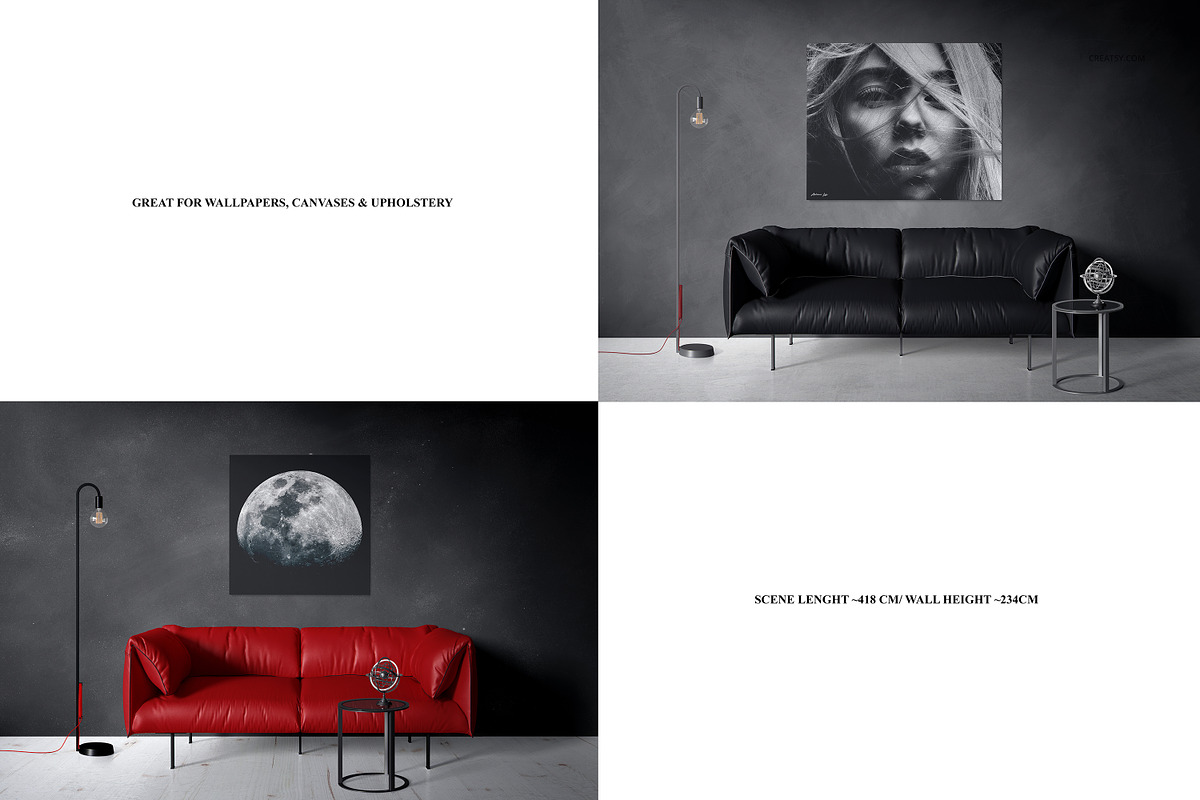 Leather Sofa Canvas Print Mockup, a Household Mockup by creatsy5 (Photo 5 of 6)