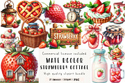 Strawberry Cottage PNG Clipart Bundl, an Illustration by CreationArt (Thumbnail 1 of 5)