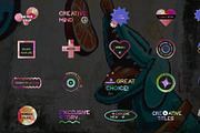 Holographic Sticker Titles DaVinci, a Templates & Theme by FlashFXbox (Thumbnail 1 of 2)