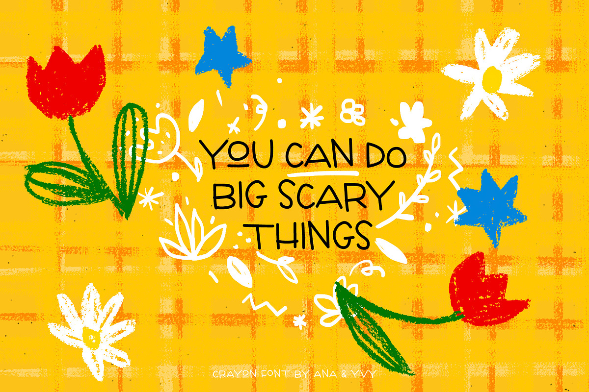 Crayon - handwritten playful font preview 5