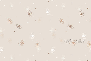 BEE PATTERN / Seamless Vector Png