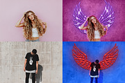Neon Angel Wings Overlays, an Object Graphic by VligCreativeStudio (Thumbnail 3 of 6)