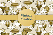 Vintage aviation patterns, a Pattern Graphic by merion_merion (Thumbnail 1 of 9)