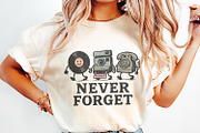 Never Forget PNG, Retro Vinyl, an Illustration by SharpMarketplace (Thumbnail 2 of 9)