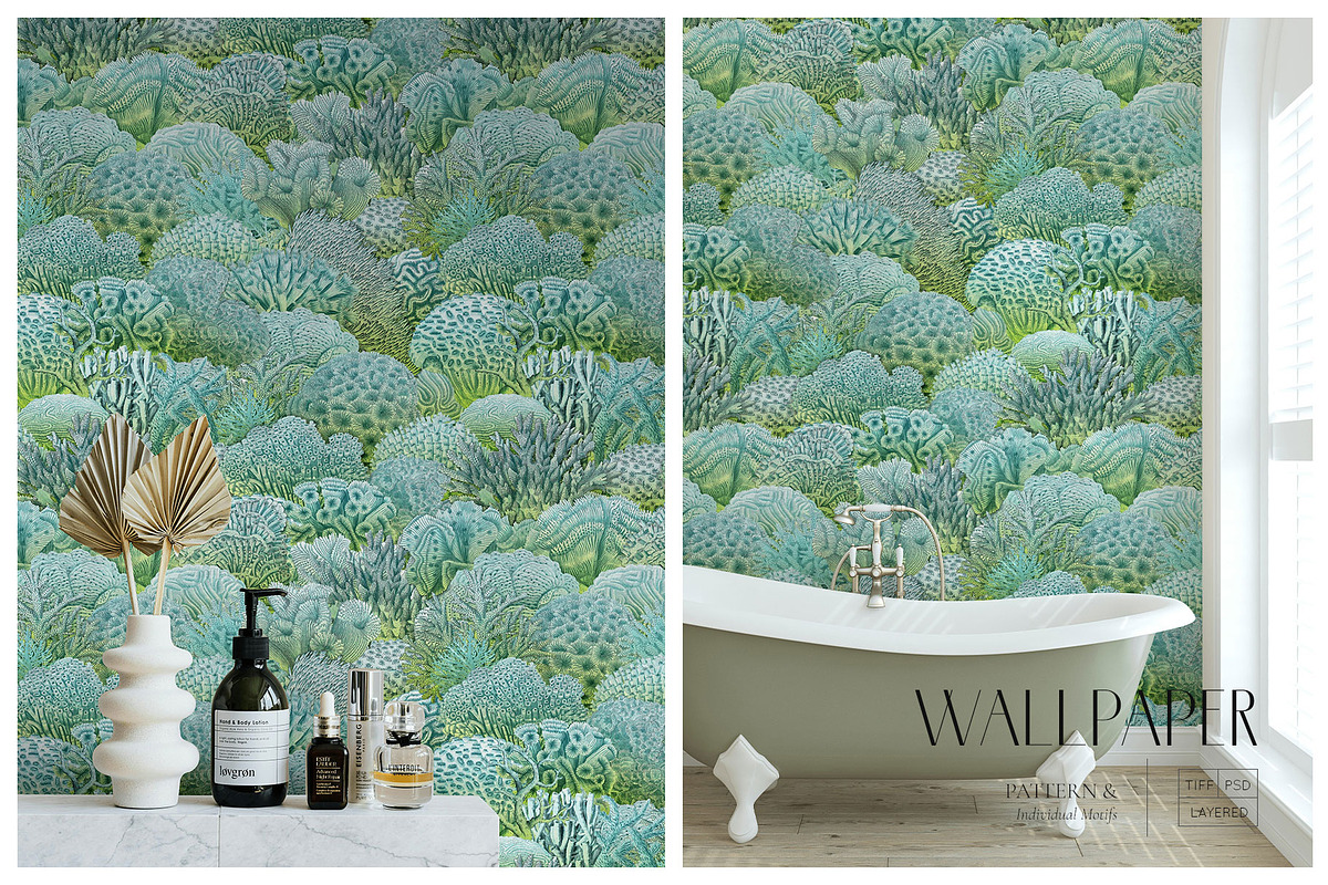 Pelagia, Luxury Coral reef Prints++, a Pattern Graphic by Pink Linen (Photo 11 of 15)