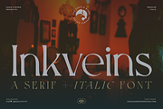 Inkveins - A Serif + Italic Font, a Serif Font by Eagle & Bison Design Co. (Thumbnail 1 of 6)