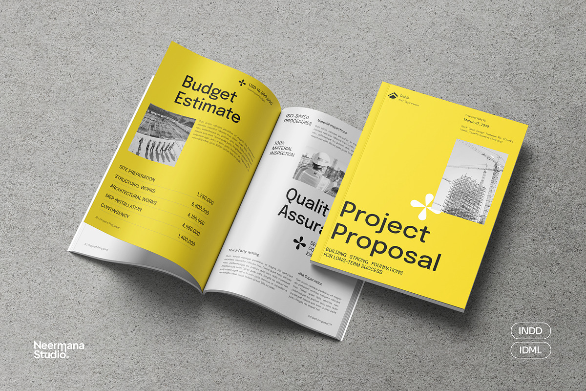 Yellow Construction Project Proposal, a Brochure Template by Neermana (Photo 1 of 11)