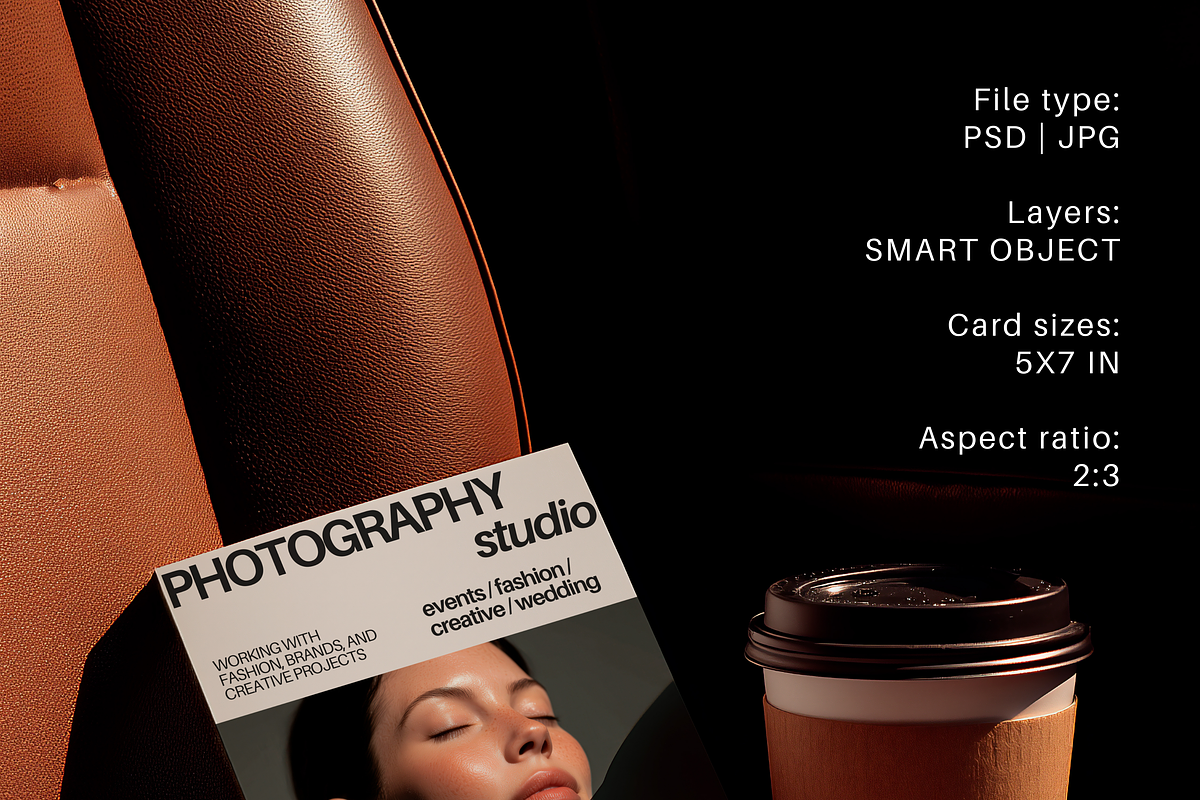 Modern Invitation Card Mockup 5x7, an Advertising Mockup by Serenefeeling (Photo 3 of 6)