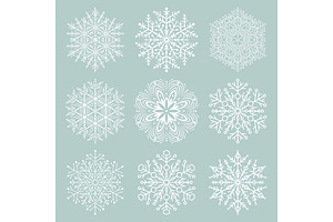 Set of Vector Snowflakes, a Texture Graphic by FineArtStudio