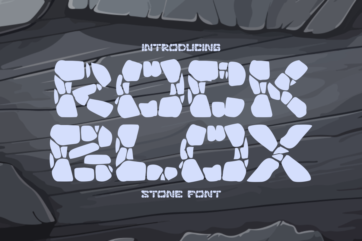 Rock Blox Stone Font, a Font by PutraCetol Studio (Photo 1 of 5)