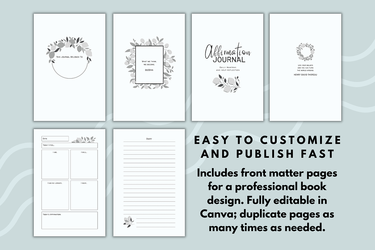 Affirmation Journal Template for KDP, a Magazine Template by Self Publishing Magic (Photo 2 of 2)