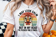 I May Look Calm Funny Chicken Shirt, a Work Illustration by Sublimation Artist (Thumbnail 6 of 9)