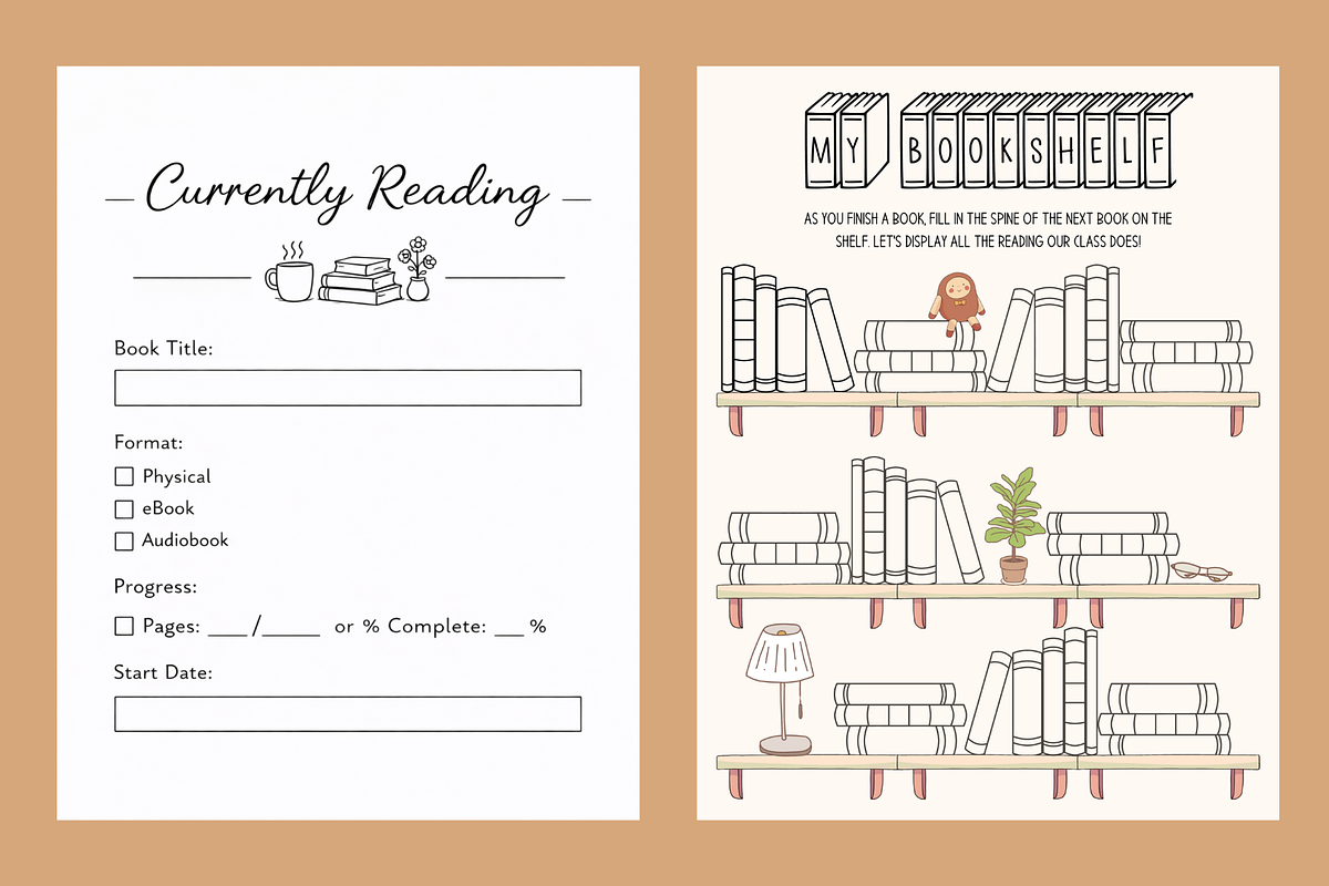 Reading Journal PDF Tablet Friendly, a Stationery Template by MIRoots Design Studio (Photo 6 of 8)