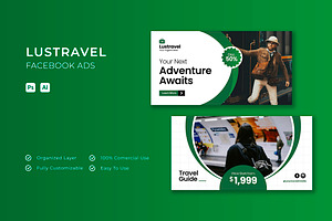 Lustravel - Facebook Ads, a Social Media Template by Esensifiksi.studio