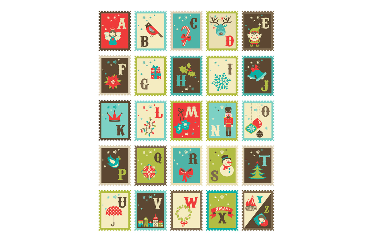 Christmas Alphabet Poster & elements, a Decorative Illustration by Marish (Photo 3 of 8)
