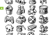 Vintage Baby & Toddler Toys Icons, an Object Graphic by RT Studio (Thumbnail 2 of 3)