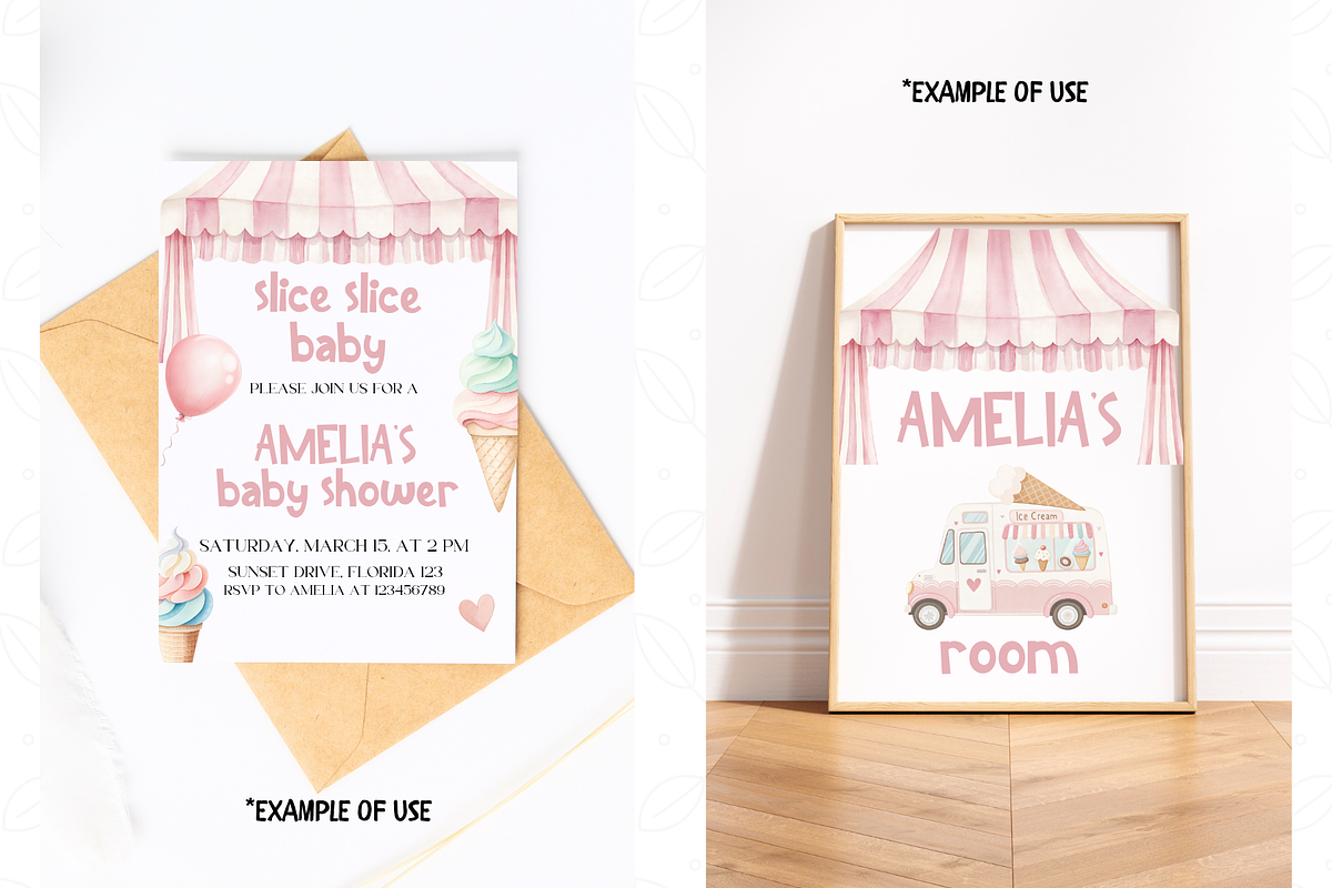 Ice Cream Watercolor Clipart, an Illustration by TatiMockup (Photo 5 of 5)