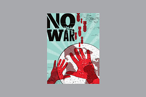 Anti-militarist Vector Poster Set.